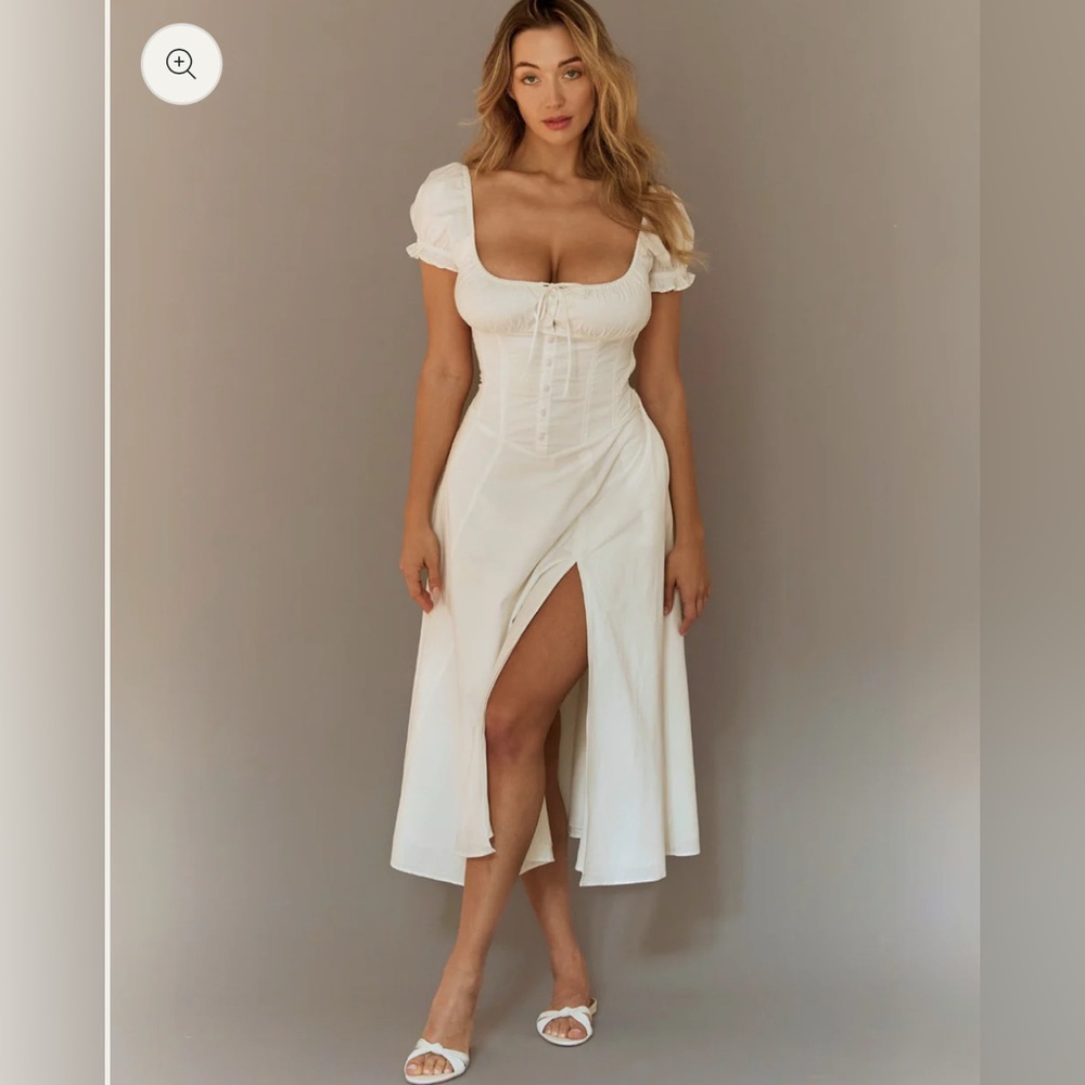 Raw Milkmaid Dress in Milky White NWT